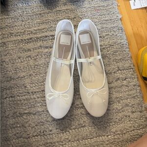 Dolce Vita White Ballet Flats with Bow